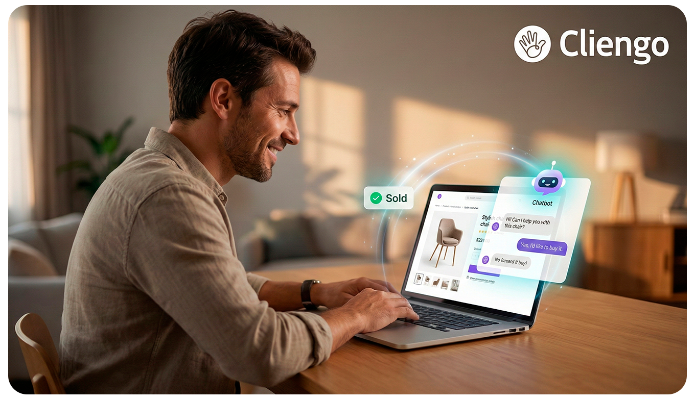 “Instalei o chatbot online da Cliengo e vendemos em 2 horas”