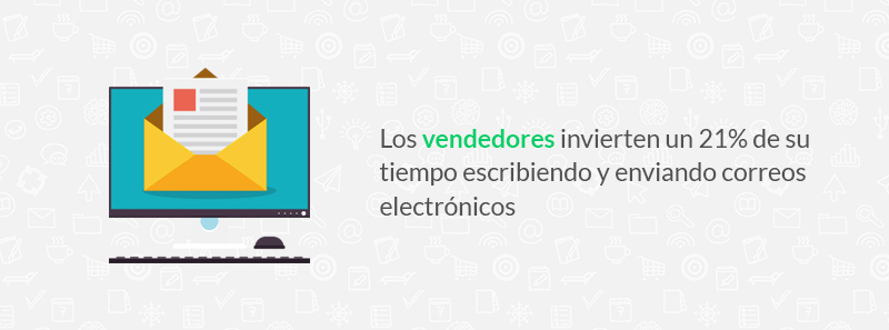 Estadistica vendedores invierten tiempo escribiendo mails